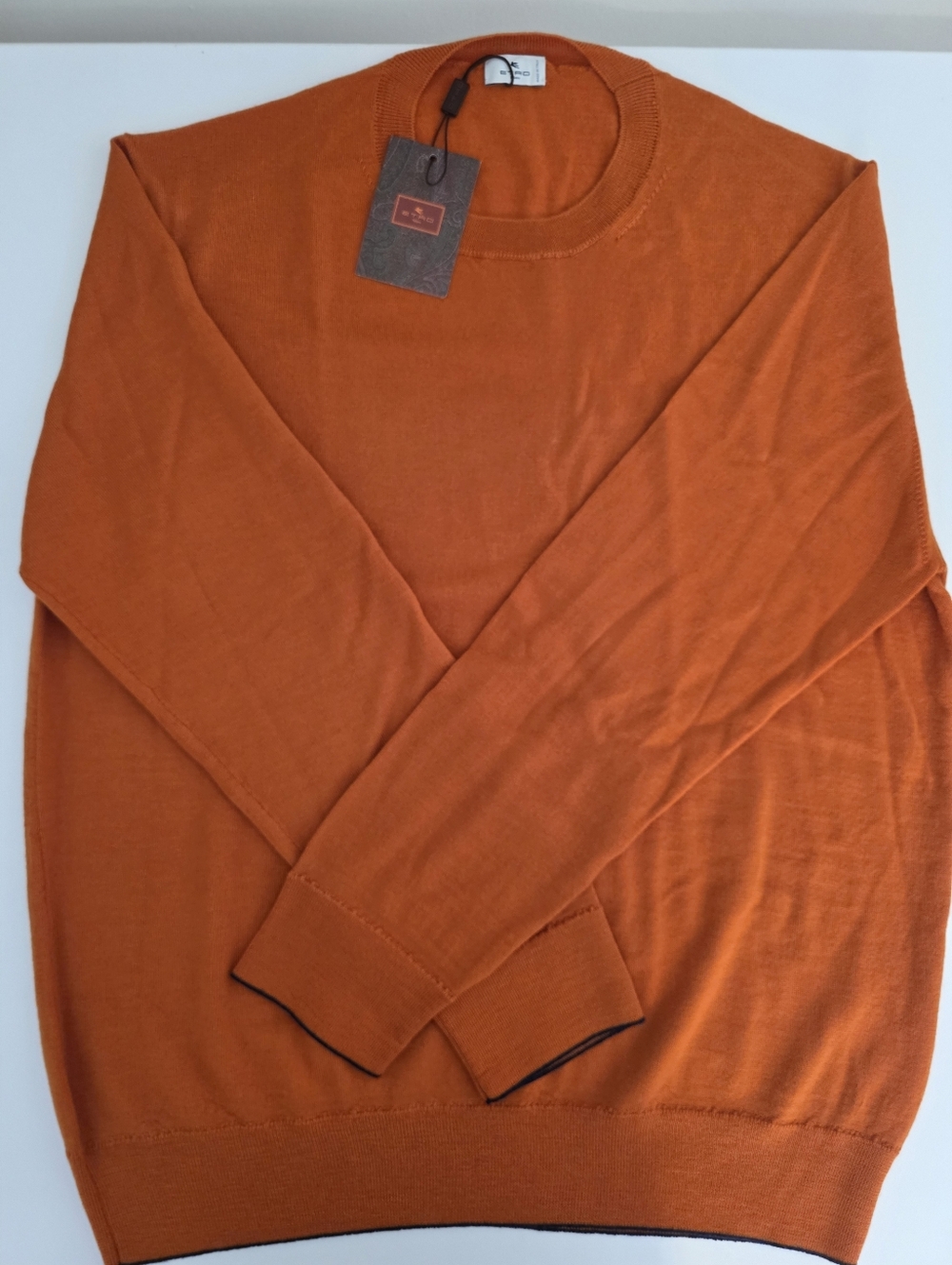 Men's Crewneck Sweater in Burnt Orange